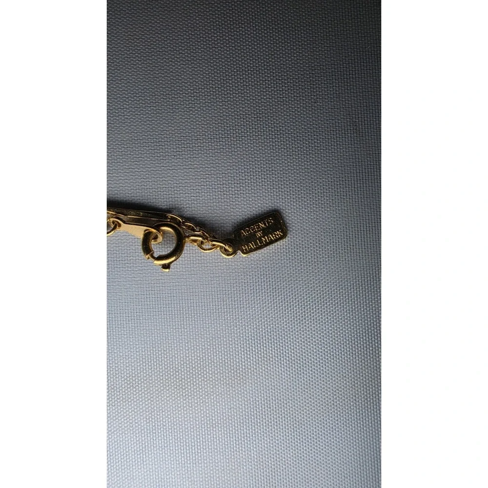 Gold Tone Bar Chain Necklace 13